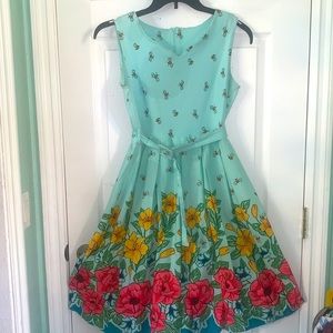 Springtime Bee Floral Dress